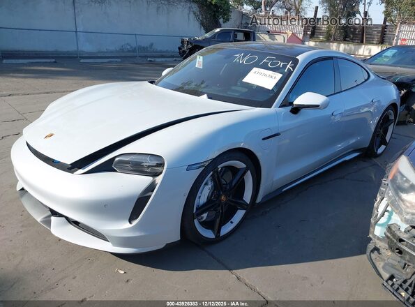 WP0AC2Y16NSA54499 2022 PORSCHE TAYCAN Gray წინა მარცხენა ხედი სამი მეოთხედიდან