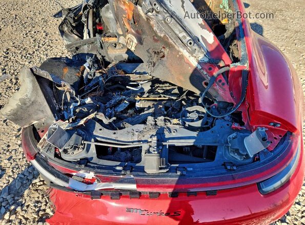 WP0AD2A91MS257387 2021 PORSCHE 911 Красный Вид задней части салона