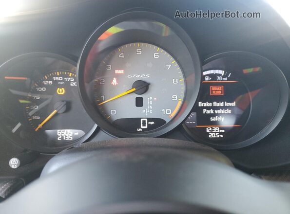 WP0AE2A82PS281240 2023 PORSCHE CAYMAN Silver Instrument cluster view