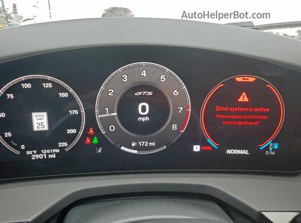 WP0AG2YA8SL070405 2025 PORSCHE PANAMERA Blue Instrument cluster view