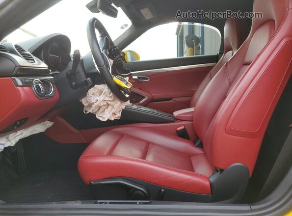 WP0CA2A8XMS210478 2021 PORSCHE BOXSTER Yellow Widok wnętrza z przodu