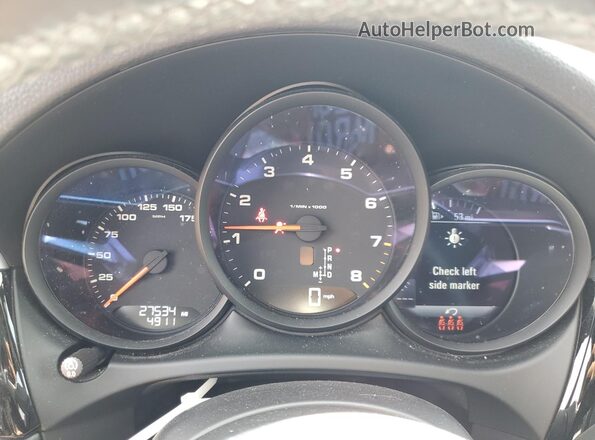 WP1AA2A5XMLB14159 2021 PORSCHE MACAN Black Widok zestawu wskaźników