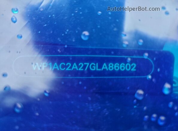 WP1AC2A27GLA86602 2016 PORSCHE CAYENNE White VIN sticker view