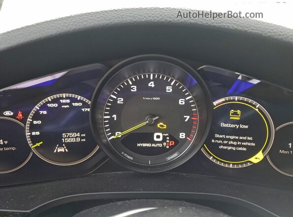 WP1AE2AY0LDA22940 2020 PORSCHE CAYENNE Gray ხელსაწყოთა პანელის ხედი