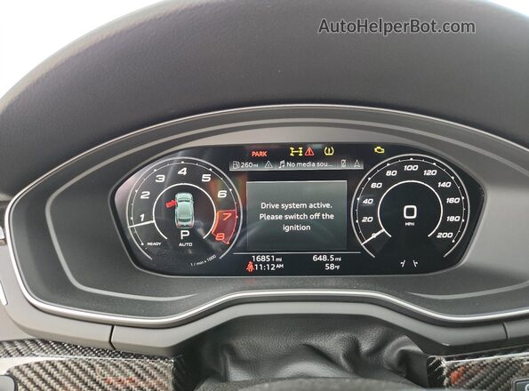 WUAAWCF54MA902287 2021 AUDI RS5 Зеленый Вид щитка приборов