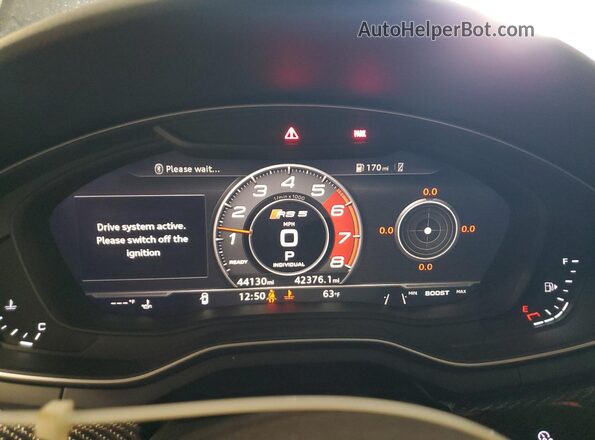 WUABWCF51KA907559 2019 AUDI RS5 Black Vista del cuadro de instrumentos
