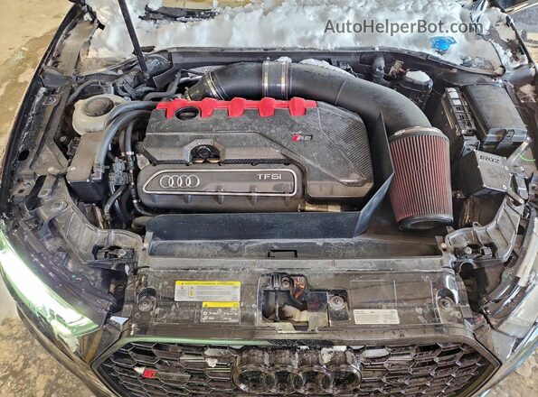 WUABWGFF1J1900481 2018 AUDI RS3 Black უკანა სალონის ხედი