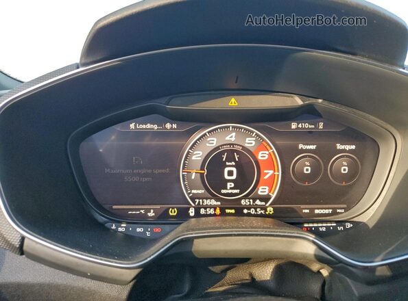 WUACSAFV2J1902826 2018 AUDI TT Silver Instrument cluster view