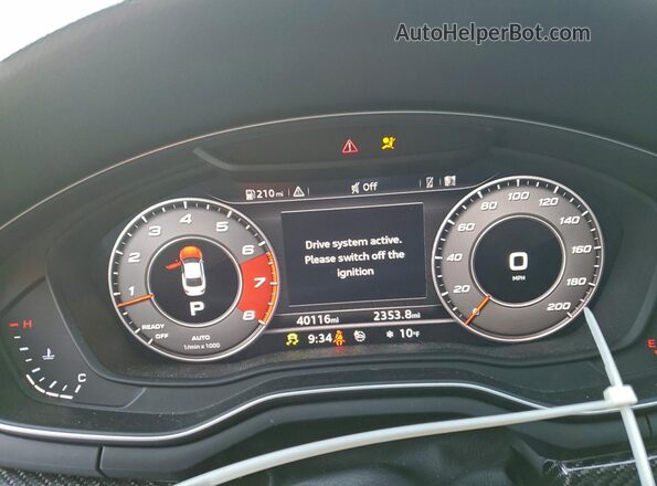 WUAPWAF50JA903074 2018 AUDI RS5 White Instrument cluster view