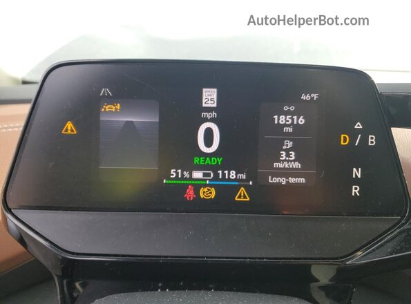 WVGGNPE2XMP064560 2021 VOLKSWAGEN ID.4 Gray Widok zestawu wskaźników