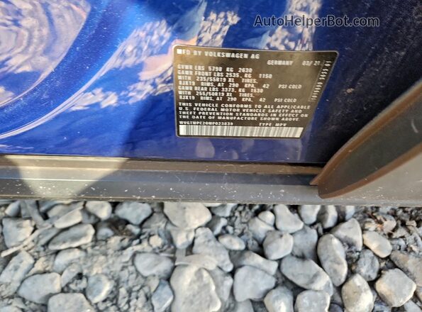 WVGTMPE20MP023839 2021 VOLKSWAGEN ID.4 Синий Вид наклейки с VIN-кодом