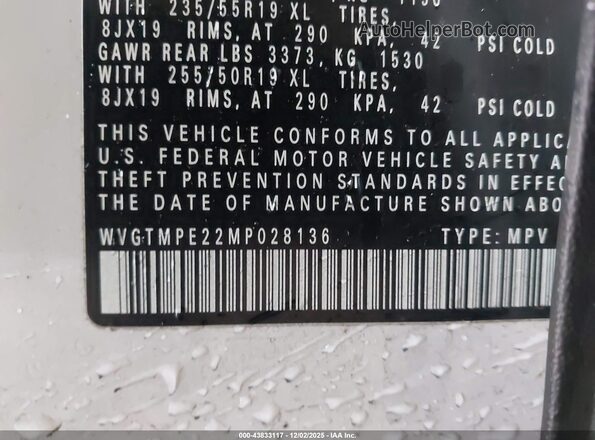 WVGTMPE22MP028136 2021 VOLKSWAGEN ID.4 White Engine compartment view