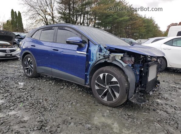 WVGTMPE23NP074334 2022 VOLKSWAGEN ID.4 Blue Передня права чверть
