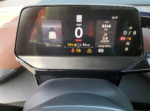 WVGUNPE21NP055959 2022 VOLKSWAGEN ID.4 Black Instrument cluster view
