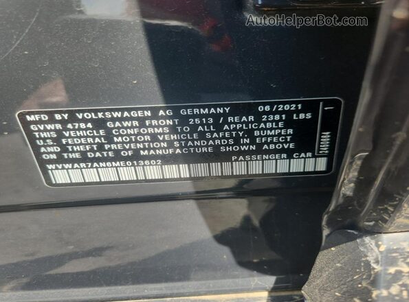 WVWAR7AN6ME013602 2021 VOLKSWAGEN ARTEON Gray Շարժիչի բաժամունքի տեսք