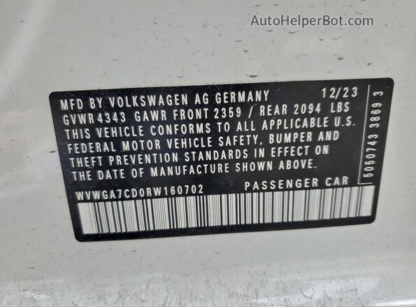 WVWGA7CD0RW160702 2024 VOLKSWAGEN GTI White 