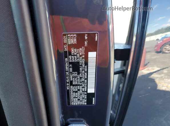 YV4102CK5M1745269 2021 VOLVO XC90 Blue Widok komory silnika
