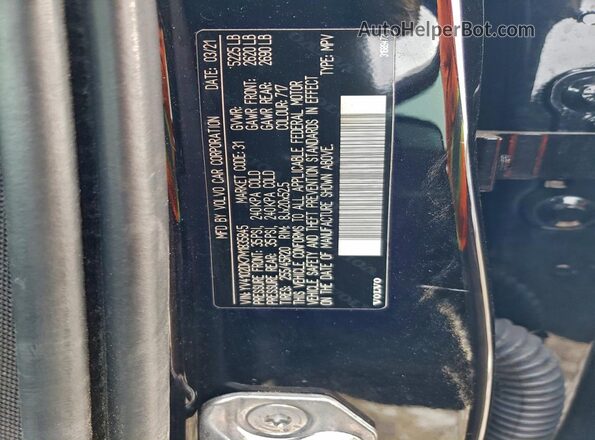 YV4102DK7M1835845 2021 VOLVO XC60 Black Вид наклейки з VIN-кодом
