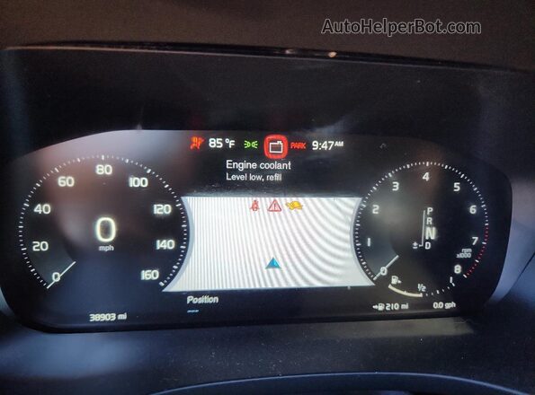YV4102DL2M1823255 2021 VOLVO XC60 Black Instrument cluster view