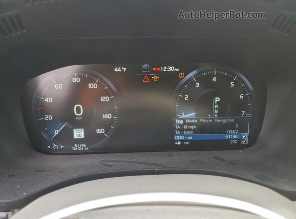 YV4102RK7L1598362 2020 VOLVO XC60 Blue Սարքավորումների վահանակի տեսք