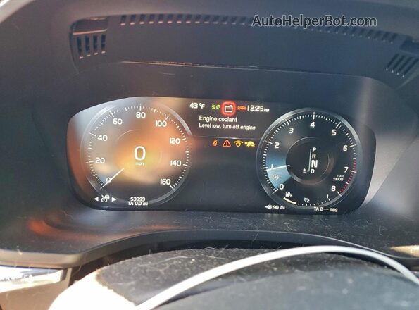 YV4102RL7L1575222 2020 VOLVO XC60 Gray Սարքավորումների վահանակի տեսք
