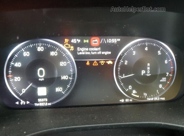 YV4162UL5M2570070 2021 VOLVO XC40 White Instrument cluster view