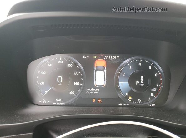 YV4162UM8L2219368 2020 VOLVO XC40 Blue Instrument cluster view