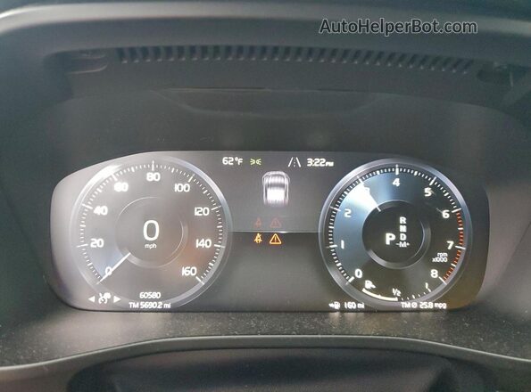 YV4162XZ0K2013533 2019 VOLVO XC40 Gray Vista del cuadro de instrumentos