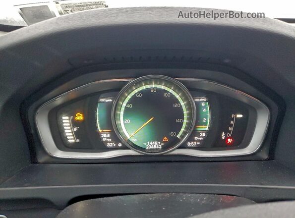 YV440MWK6J2057047 2018 VOLVO V60 Black Vista del cuadro de instrumentos