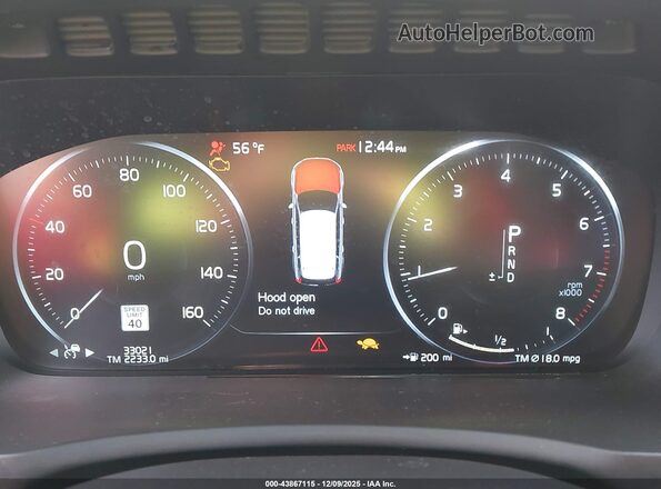 YV4A221K2N1811615 2022 VOLVO XC90 Black Widok tylnych siedzeń