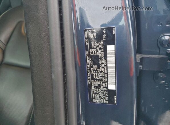 YV4A221L9M1682909 2021 VOLVO XC90 Blue Widok komory silnika