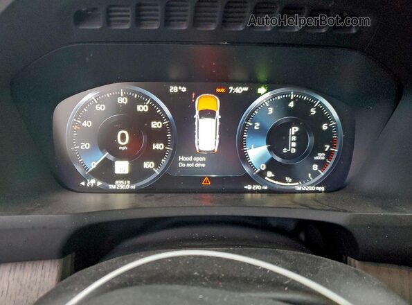YV4A221L9M1682909 2021 VOLVO XC90 Blue Widok zestawu wskaźników