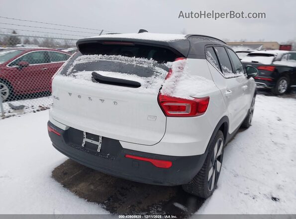 YV4ED3UM3P2002278 2023 VOLVO XC40 RECHARGE PURE ELECTRIC White Задня права чверть