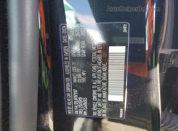 YV4L12RL8R1879187 2024 VOLVO XC60 Black 