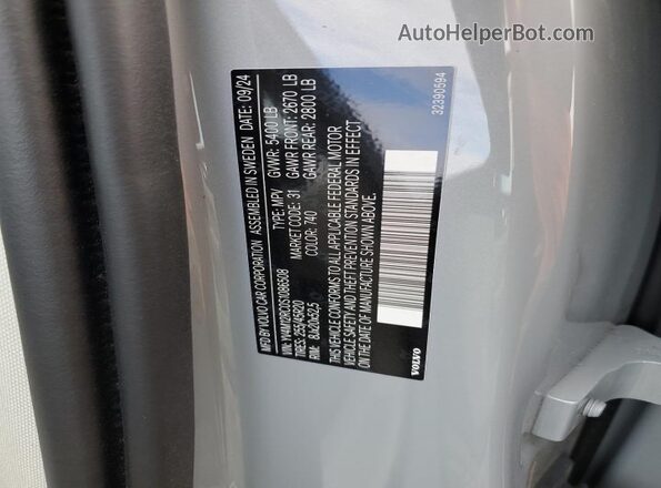 YV4M12RC0S1086508 2025 VOLVO XC60 Gray 