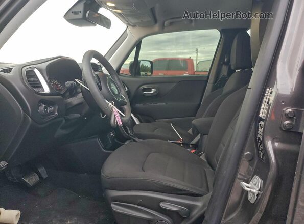 ZACCJABB0JPH78972 2018 JEEP RENEGADE Gray წინა სალონის ხედი