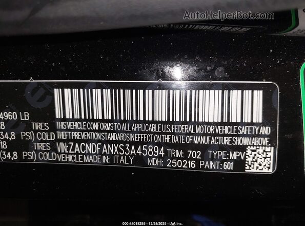 ZACNDFANXS3A45894 2025 DODGE OTHER Black Widok komory silnika