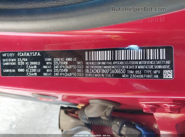 ZACNDFBNXP3A06650 2023 DODGE OTHER Red Engine compartment view