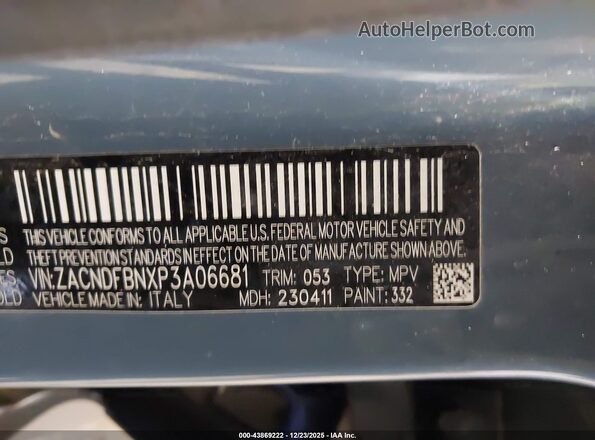 ZACNDFBNXP3A06681 2023 DODGE OTHER Blue Вид підкапотного простору