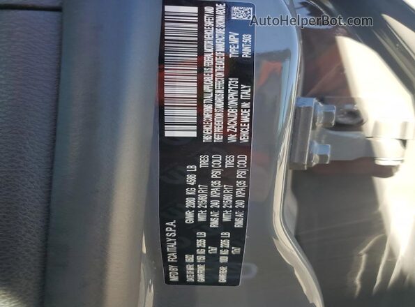 ZACNJDB10NPN71731 2022 JEEP RENEGADE Gray Vista de la etiqueta del VIN