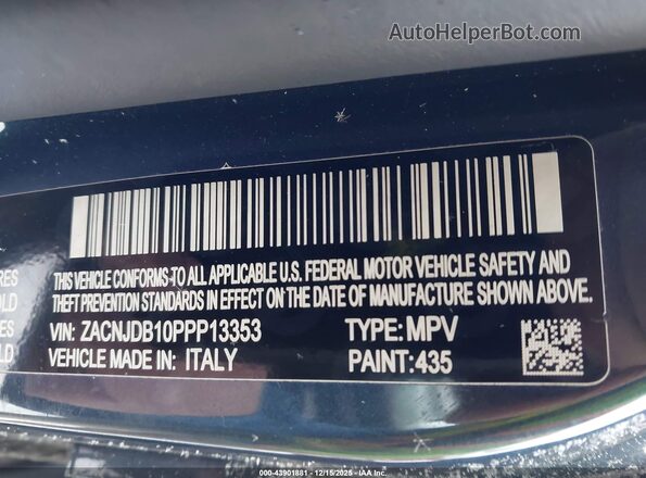 ZACNJDB10PPP13353 2023 JEEP RENEGADE Blue Շարժիչի բաժամունքի տեսք
