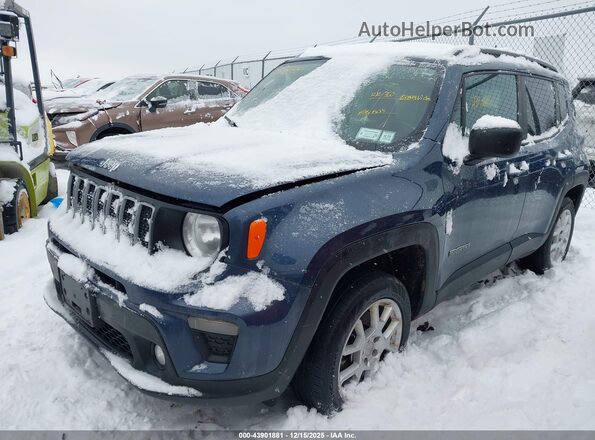 ZACNJDB10PPP13353 2023 JEEP RENEGADE Blue Առջևի ձախ երեք քառորդ տեսարան