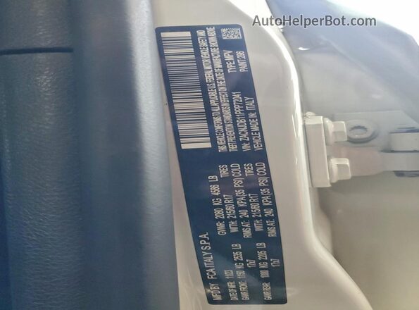 ZACNJDB11PPP72041 2023 JEEP RENEGADE Белый Вид наклейки с VIN-кодом