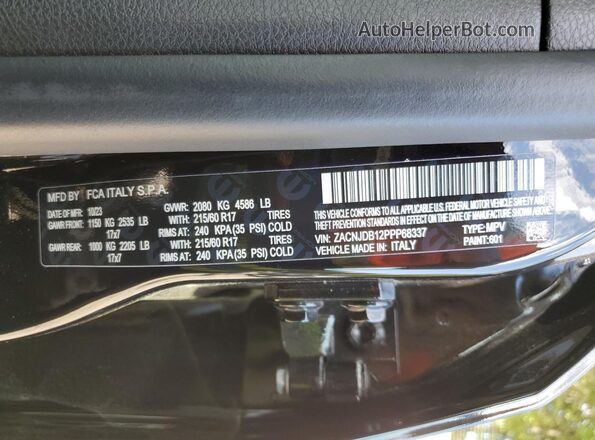 ZACNJDB12PPP68337 2023 JEEP RENEGADE Black 