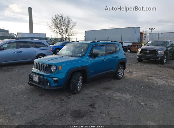 ZACNJDB18NPN46625 2022 JEEP RENEGADE Turquoise Передня ліва чверть