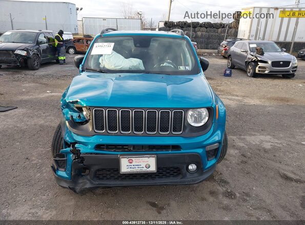 ZACNJDB18NPN46625 2022 JEEP RENEGADE Turquoise Вид щитка приладів