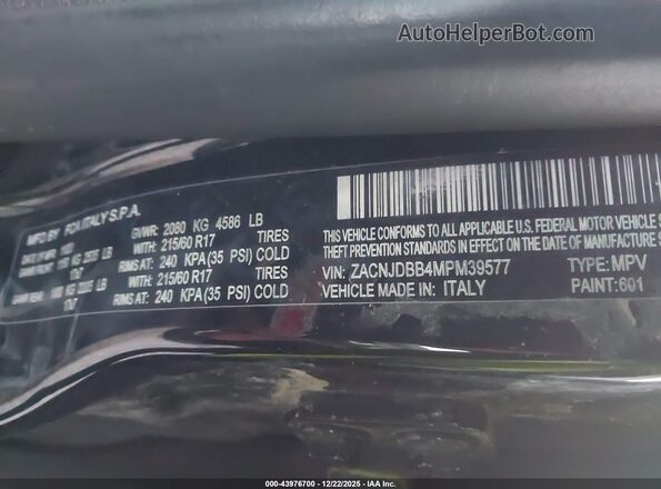 ZACNJDBB4MPM39577 2021 JEEP RENEGADE Black Widok komory silnika