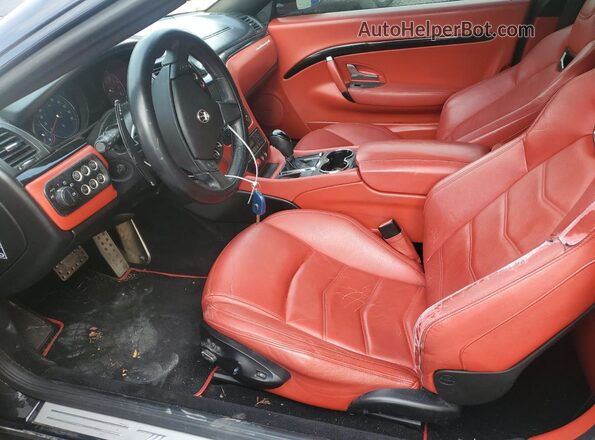 ZAM45VLA4G0177483 2016 MASERATI GRANTURISM Black Вид салону спереду