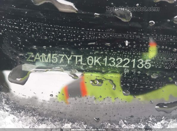 ZAM57YTL0K1322135 2019 MASERATI GHIBLI Белый 