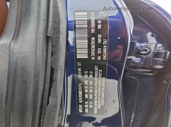 ZARFAECN9J7581346 2018 ALFA ROMEO GIULIA Blue 